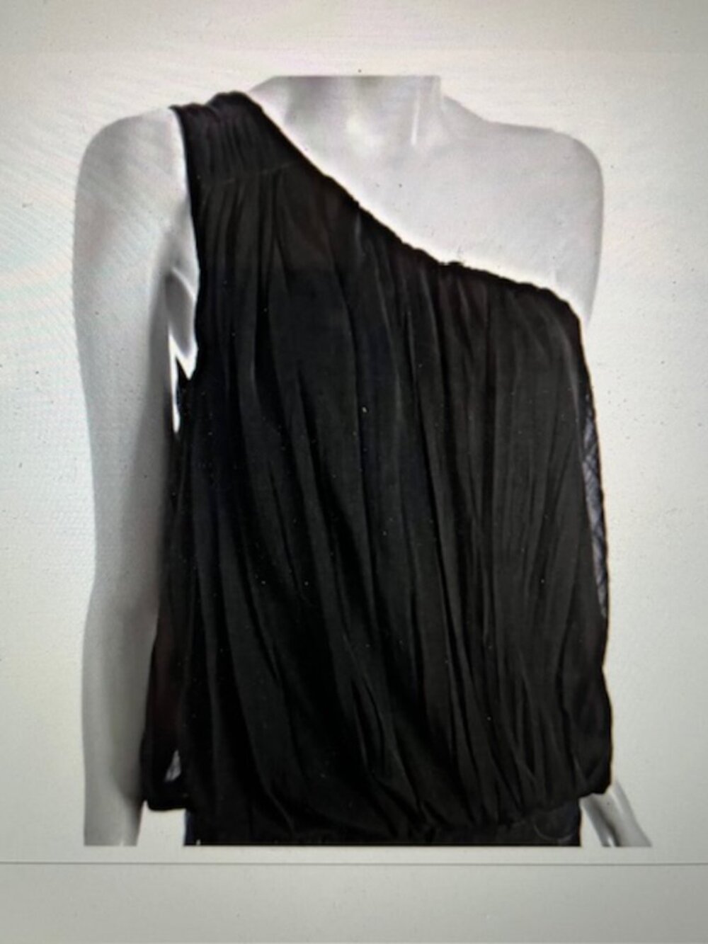New Free People One Shoulder Hello Gorgeous Pleated tank top blouse Grey Size XS